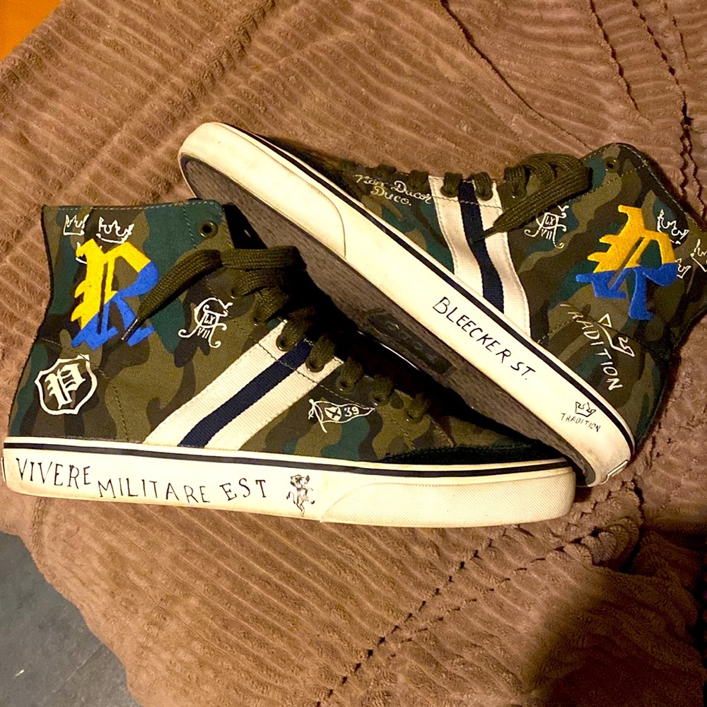 RALPH LAUREN SOLOMON HIGH TOP SNEAKER 10.5 MENS - Picture 2 of 13